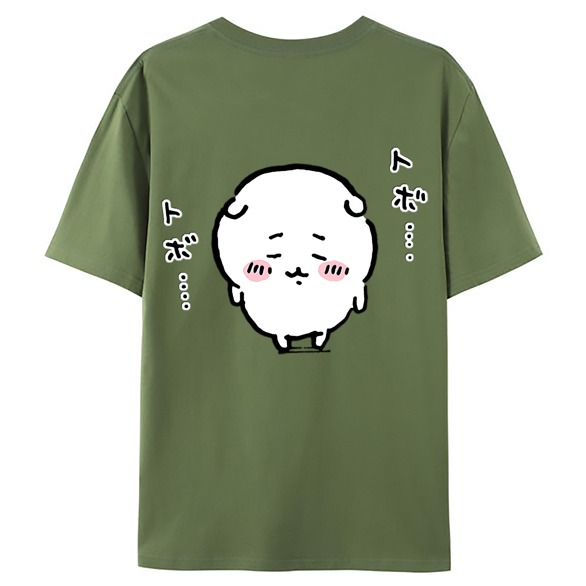 （画像用） ちいかわ ちいかわ Chii-kawa chiikawa 綿100％ メンズ半袖Tシャツ（バックプリント） 通気性
